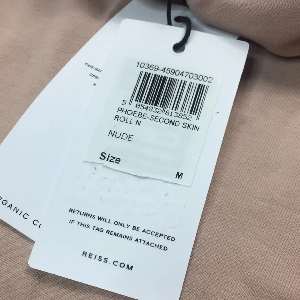 NWT REISS PHOEBE JERSEY ROLLNECK TOP NUDE - Picture 10 of 12